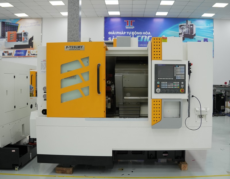 Máy tiện giường nghiêng CNC P-T55LMY